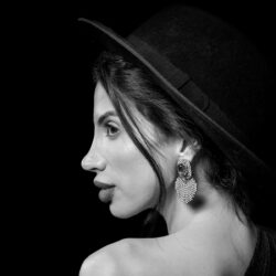 Elegant and sensual studio portrait in Lisbon